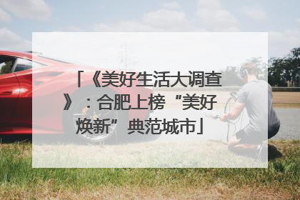《美好生活大调查》：合肥上榜“美好焕新”典范城市