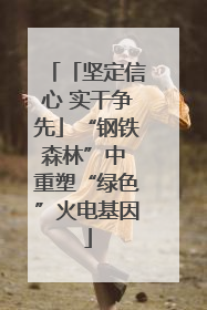 「坚定信心 实干争先」“钢铁森林”中 重塑“绿色”火电基因