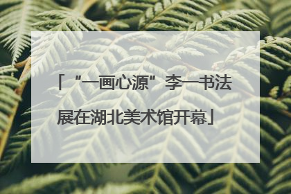 “一画心源”李一书法展在湖北美术馆开幕