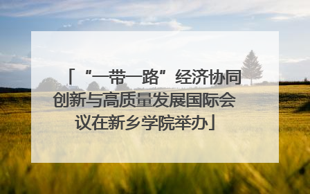 “一带一路”经济协同创新与高质量发展国际会议在新乡学院举办