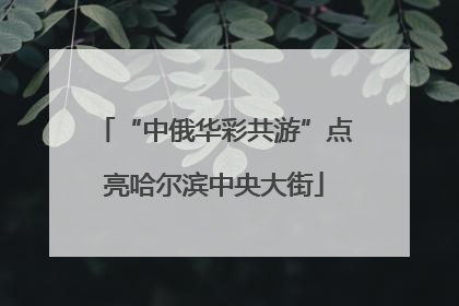 “中俄华彩共游”点亮哈尔滨中央大街