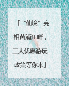 “仙境”亮相黄浦江畔，三大优惠游玩政策等你来