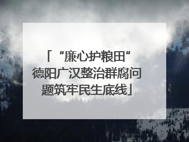 “廉心护粮田” 德阳广汉整治群腐问题筑牢民生底线