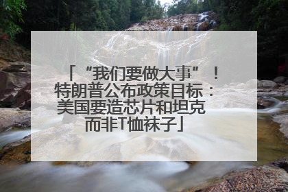 “我们要做大事”！特朗普公布政策目标：美国要造芯片和坦克 而非T恤袜子