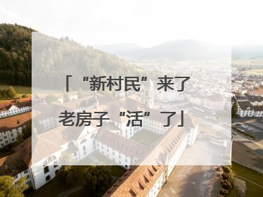 “新村民”来了 老房子“活”了