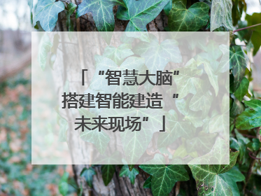 “智慧大脑”搭建智能建造“未来现场”