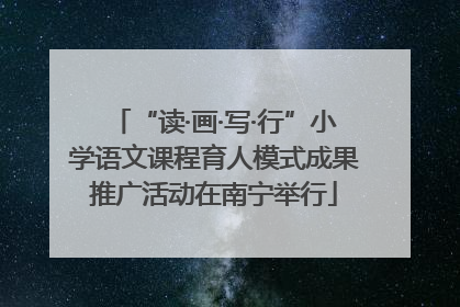 “读·画·写·行”小学语文课程育人模式成果推广活动在南宁举行