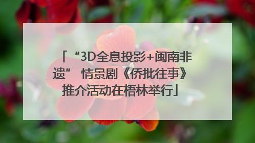 “3D全息投影+闽南非遗” 情景剧《侨批往事》推介活动在梧林举行