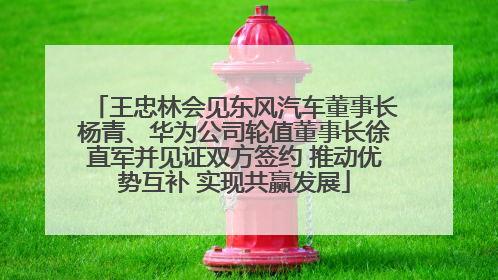 王忠林会见东风汽车董事长杨青、华为公司轮值董事长徐直军并见证双方签约 推动优势互补 实现共赢发展