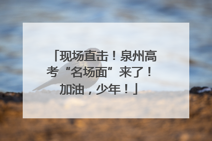 现场直击！泉州高考“名场面”来了！加油，少年！