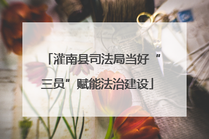 灌南县司法局当好“三员”赋能法治建设