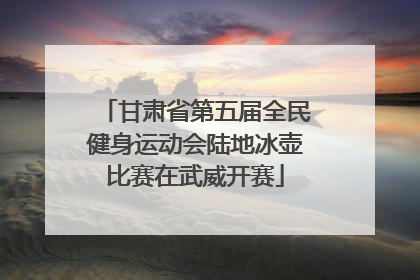 甘肃省第五届全民健身运动会陆地冰壶比赛在武威开赛