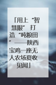 用上“智慧眼” 打造“吨粮田”——陕西宝鸡一座无人农场夏收见闻
