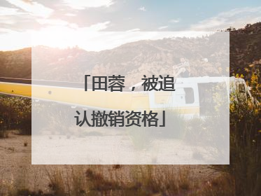田蓉，被追认撤销资格