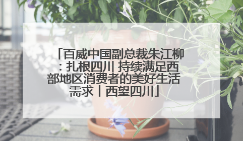 百威中国副总裁朱江柳：扎根四川 持续满足西部地区消费者的美好生活需求丨西望四川