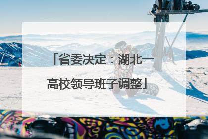 省委决定：湖北一高校领导班子调整