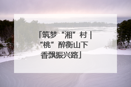 筑梦“湘”村｜“桃”醉衡山下 香飘振兴路