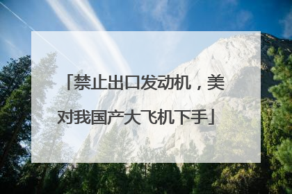 禁止出口发动机，美对我国产大飞机下手