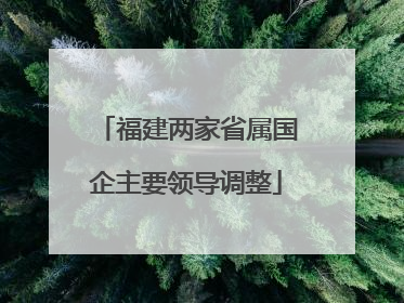 福建两家省属国企主要领导调整