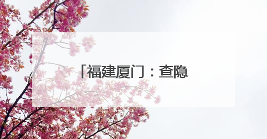 福建厦门：查隐患，学安全，防灾减灾进校园