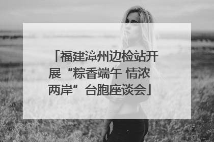 福建漳州边检站开展“粽香端午 情浓两岸”台胞座谈会