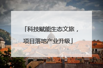 科技赋能生态文旅，项目落地产业升级