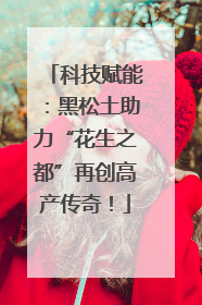 科技赋能：黑松土助力“花生之都”再创高产传奇！