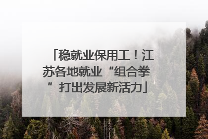 稳就业保用工！江苏各地就业“组合拳”打出发展新活力