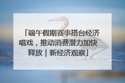 端午假期赛事搭台经济唱戏，推动消费潜力加快释放｜新经济观察