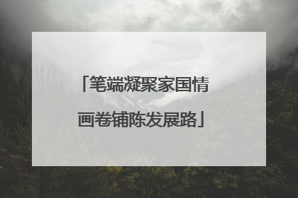 笔端凝聚家国情  画卷铺陈发展路