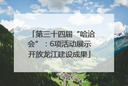 第三十四届“哈洽会”：6项活动展示开放龙江建设成果