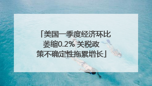 美国一季度经济环比萎缩0.2% 关税政策不确定性拖累增长