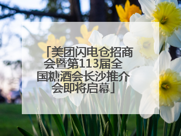 美团闪电仓招商会暨第113届全国糖酒会长沙推介会即将启幕