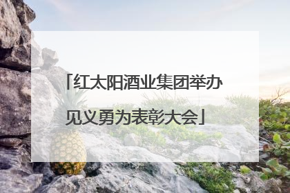 红太阳酒业集团举办见义勇为表彰大会