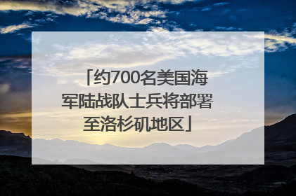 约700名美国海军陆战队士兵将部署至洛杉矶地区