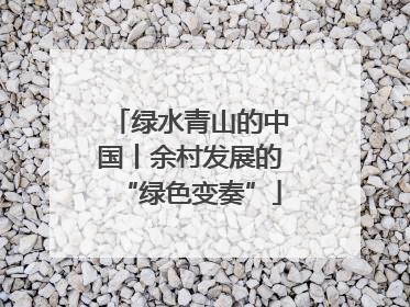 绿水青山的中国丨余村发展的“绿色变奏”
