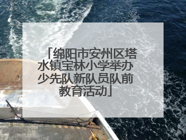 绵阳市安州区塔水镇宝林小学举办少先队新队员队前教育活动