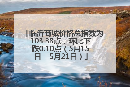 临沂商城价格总指数为103.38点，环比下跌0.10点（5月15日—5月21日）