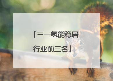 三一氢能稳居行业前三名