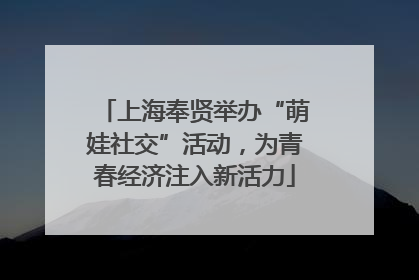上海奉贤举办“萌娃社交”活动，为青春经济注入新活力