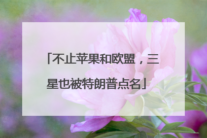 不止苹果和欧盟，三星也被特朗普点名
