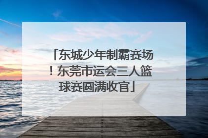 东城少年制霸赛场！东莞市运会三人篮球赛圆满收官