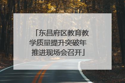 东昌府区教育教学质量提升突破年推进现场会召开