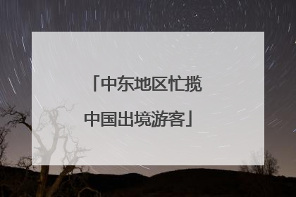 中东地区忙揽中国出境游客