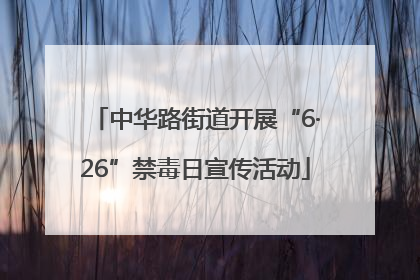 中华路街道开展“6·26”禁毒日宣传活动