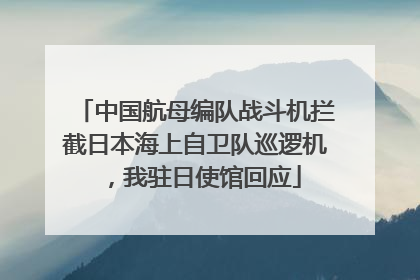 中国航母编队战斗机拦截日本海上自卫队巡逻机，我驻日使馆回应