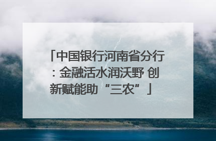 中国银行河南省分行：金融活水润沃野 创新赋能助“三农”
