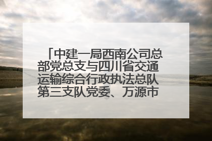 中建一局西南公司总部党总支与四川省交通运输综合行政执法总队第三支队党委、万源市草坝镇莲花院村党支部开展党建联建