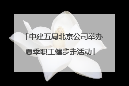 中建五局北京公司举办夏季职工健步走活动