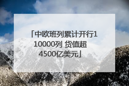 中欧班列累计开行110000列 货值超4500亿美元